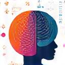 A colorful brain illustration with light patterns indicating visual processing and learning