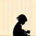 An illustration of a child deeply focused on a single toy, symbolizing solitary play.