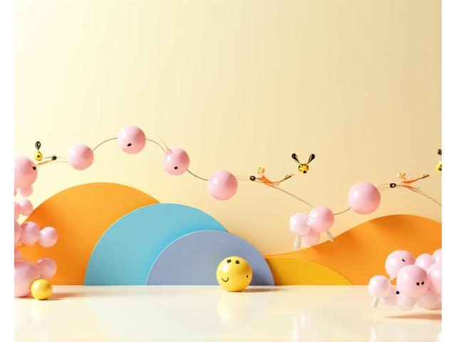 Conceptual image representing a learning pathway or flowchart with playful icons