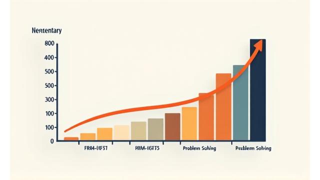 A colorful bar chart showing increased cognitive skills in children after playing FeatherPaw Games.