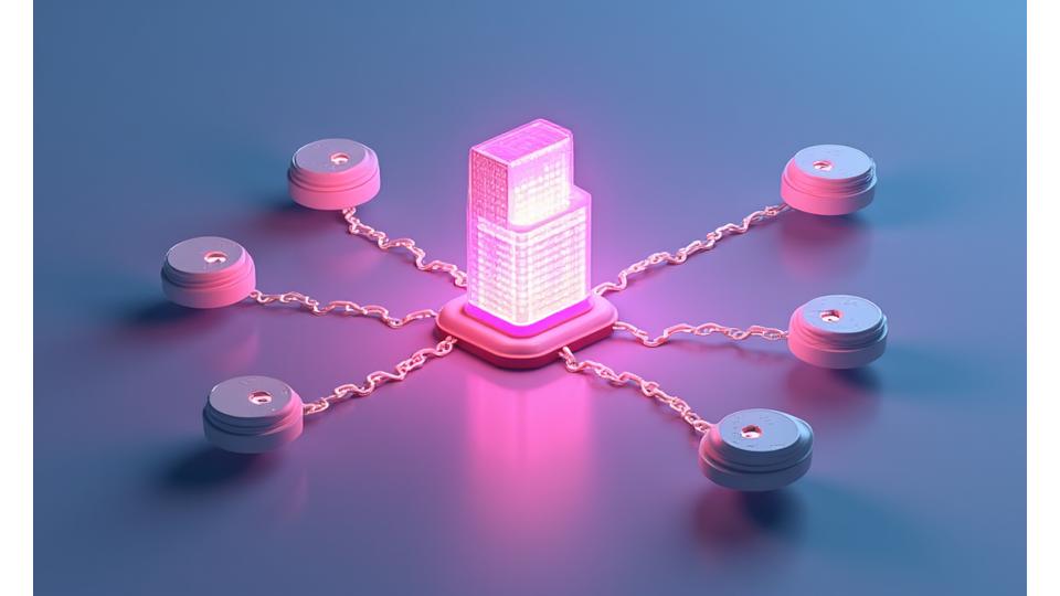 Illustration of secure data servers with colorful shields and locks, representing robust cybersecurity