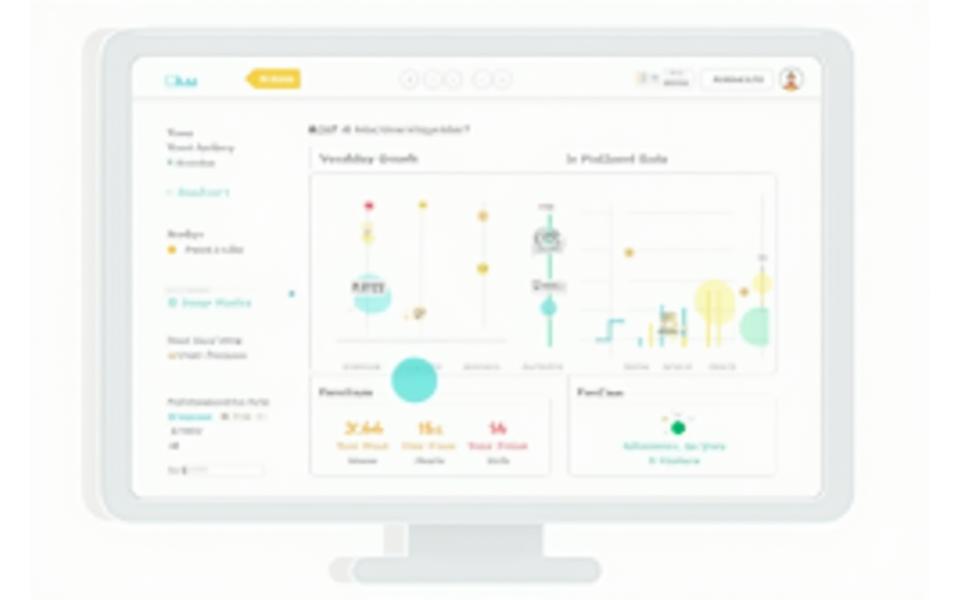 Screenshot of a clean, colorful dashboard showing child's language development progress, including charts for vocabulary growth and articulation metrics.